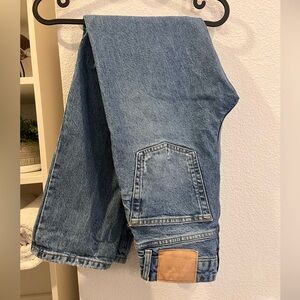 Zara high waisted straight leg mom jeans
